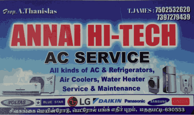Annai Hi Tech fridge Service in Madagupatti sivaganga